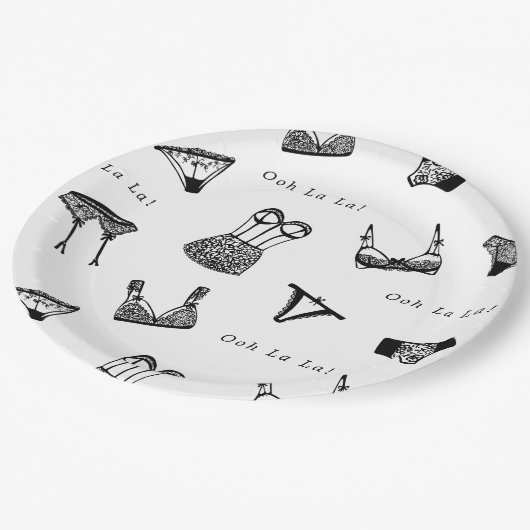 Modern Vrijgezellenfeest voor penseelschrijfbeveil Papieren Bordje (Gekanteld)