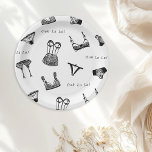 Modern Vrijgezellenfeest voor penseelschrijfbeveil Papieren Bordje<br><div class="desc">Een deel van een heerlijk Lingerie Vrijgezellenfeest collectie!</div>