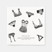 Modern Vrijgezellenfeest voor penseelschrijfbeveil Servet (Voorkant)