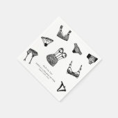 Modern Vrijgezellenfeest voor penseelschrijfbeveil Servet (Hoek)