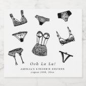 Modern Vrijgezellenfeest voor penseelschrijfbeveil Sparkling Wijnetiket (Enkel label)