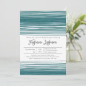 Modern Vrijgezellenfeest - Waterverf stripes Blauw Kaart (Staand voorkant)