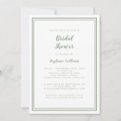 Modern Vrijgezellenfeest Wedding Elegant Sage Gree Kaart (Voorkant)