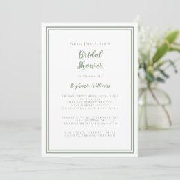 Modern Vrijgezellenfeest Wedding Elegant Sage Gree Kaart