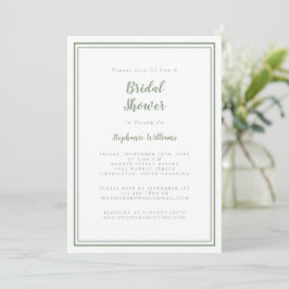 Modern Vrijgezellenfeest Wedding Elegant Sage Gree Kaart