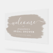 Modern Vrijgezellenfeest Welkom Beige Paint Acryl Bord (Hoek)