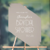 Modern Vrijgezellenfeest Welkom Paint Beige Acryl Bord (Neutraal)