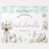 Modern vrijgezellenfeestje in Miami Beach Fleece Deken (Voorkant (Horizontaal))