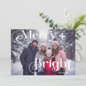 Modern Vrolijk en Helder Minimaal 1 Foto Kleurrijk Feestdagenkaart (Staand voorkant)