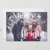 Modern vrolijk en helder minimaal 1 kleurrijke fot feestdagenkaart (Voorkant)