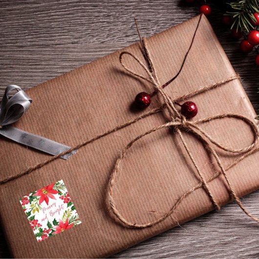 Modern vrolijk en helder script vierkante sticker