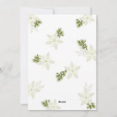 Modern Vrolijk Kerstfeest 4 foto Poinsettia Feestdagenkaart (Achterkant)