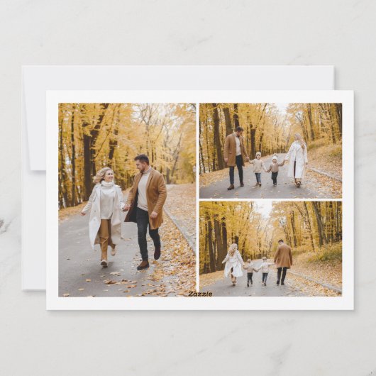 Modern vrolijk kerstfeest en gelukkig nieuwjaar 4  feestdagenkaart (Achterkant)