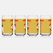 Modern Vrolijk Kerstfeest op Goud | Blikvorm Glas (Links)