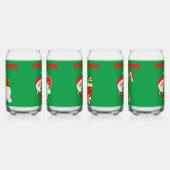 Modern Vrolijk Kerstfeest op Groen | Blikvorm Glas (Links)