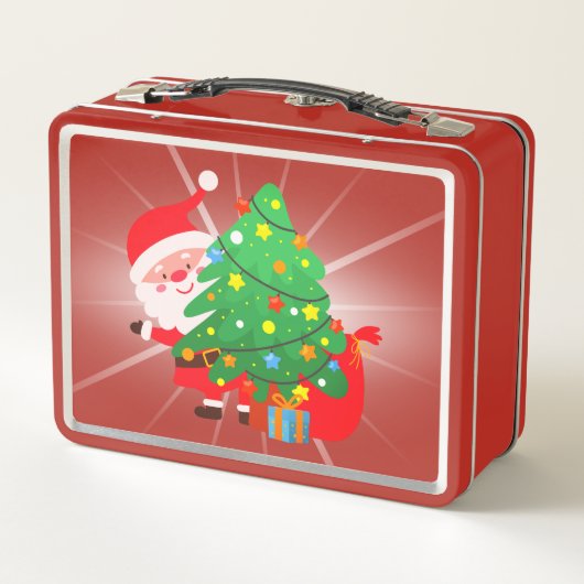 Modern Vrolijk Kerstfeest op Rood | (Achterkant)