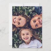 Modern vrolijk kerstfeest Oranje koraal twee foto Feestdagenkaart (Achterkant)