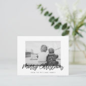 Modern Vrolijk Kerstfeest vakantie foto familie Briefkaart (Staand voorkant)