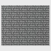 Modern Vrolijk Kerstfeest van Familie Patroon Cadeaupapier (Vlak)