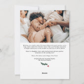 Modern vrolijk kerstscript familie 5 foto's feestdagenkaart (Achterkant)