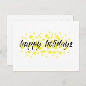 Modern, vrolijk, leuk grafisch "Prettige feestdage Feestdagenkaart (Voorkant / Achterkant)