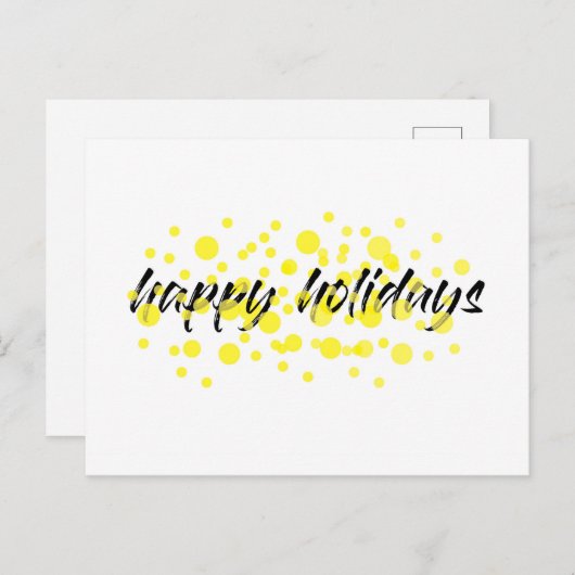 Modern, vrolijk, leuk grafisch "Prettige feestdage Feestdagenkaart (Voorkant / Achterkant)