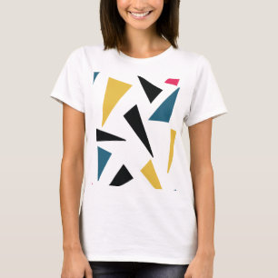 Modern, vrolijk, leuk, levendig geometrisch patroo t-shirt