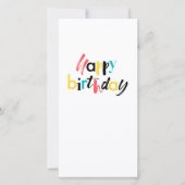 Modern, vrolijk ontwerp van "Happy Birthday" (Voorkant)
