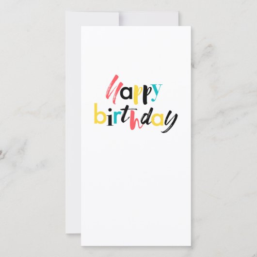 Modern, vrolijk ontwerp van "Happy Birthday" (Voorkant)