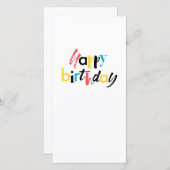 Modern, vrolijk ontwerp van "Happy Birthday" (Voorkant / Achterkant)