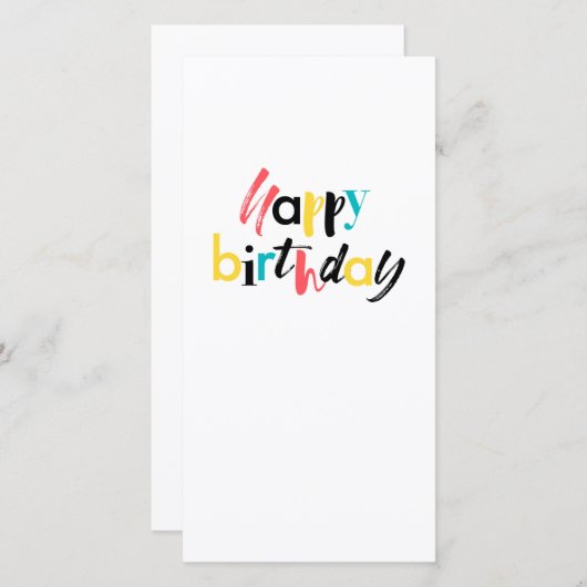 Modern, vrolijk ontwerp van "Happy Birthday" (Voorkant / Achterkant)