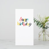 Modern, vrolijk ontwerp van "Happy Birthday" (Staand voorkant)