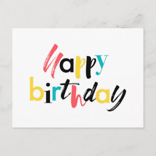 Modern, vrolijk ontwerp van "Happy Birthday" Briefkaart