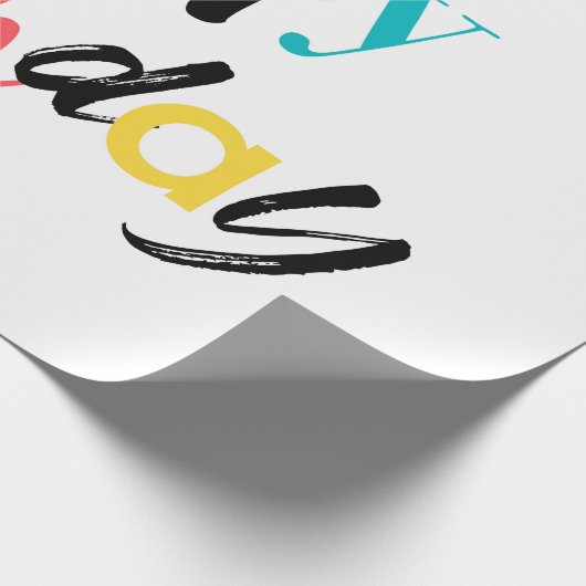 Modern, vrolijk ontwerp van "Happy Birthday" Cadeaupapier (Hoek)