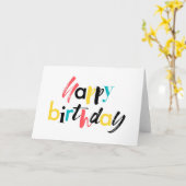 Modern, vrolijk ontwerp van "Happy Birthday" Kaart (Gele Bloem)