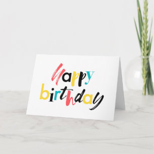 Modern, vrolijk ontwerp van "Happy Birthday" Kaart
