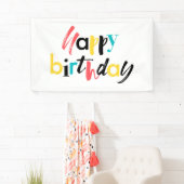 Modern, vrolijk ontwerp van "Happy Birthday" Spandoek (Insitu)