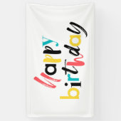 Modern, vrolijk ontwerp van "Happy Birthday" Spandoek (Verticaal)