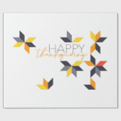 Modern, vrolijk ontwerp van Happy Thanksgiving Cadeaupapier (Vlak)