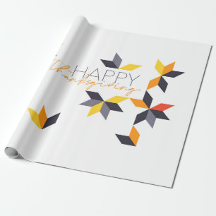 Modern, vrolijk ontwerp van Happy Thanksgiving Cadeaupapier