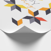 Modern, vrolijk ontwerp van Happy Thanksgiving Cadeaupapier (Hoek)