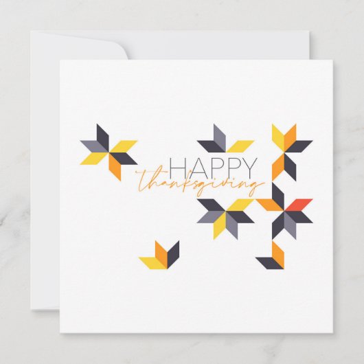 Modern, vrolijk ontwerp van Happy Thanksgiving Feestdagenkaart (Voorkant)