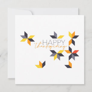 Modern, vrolijk ontwerp van Happy Thanksgiving Feestdagenkaart