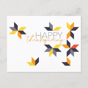 Modern, vrolijk ontwerp van Happy Thanksgiving Feestdagenkaart