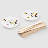 Modern, vrolijk ontwerp van Happy Thanksgiving Handwaaier (Niet-gemonteerd)