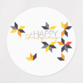 Modern, vrolijk ontwerp van Happy Thanksgiving Labels (Design 2)