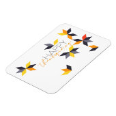 Modern, vrolijk ontwerp van Happy Thanksgiving Magneet (Linkerzijde)