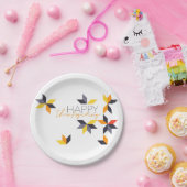 Modern, vrolijk ontwerp van Happy Thanksgiving Papieren Bordje (Feest)