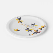 Modern, vrolijk ontwerp van Happy Thanksgiving Papieren Bordje (Gekanteld)