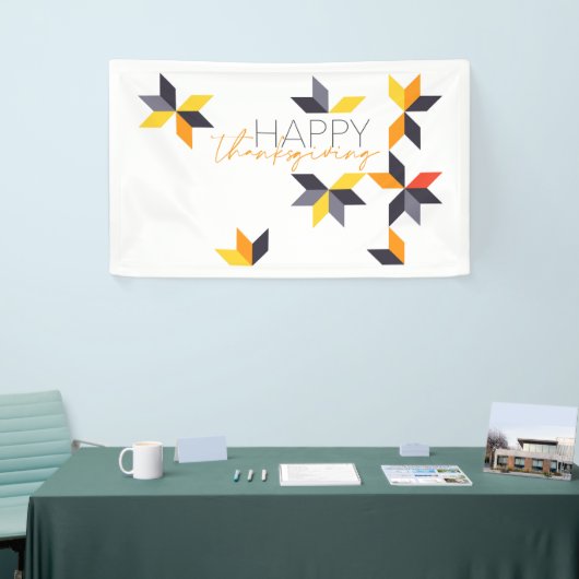 Modern, vrolijk ontwerp van Happy Thanksgiving Spandoek (Beurs)